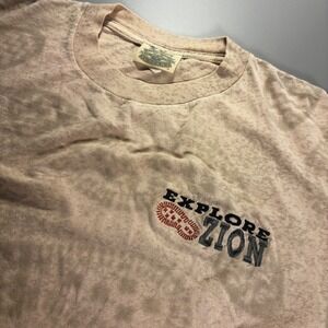 Vintage‎ Fred Harvey Trading Co Explore Zion Graphic T Shirt Souvenir Large